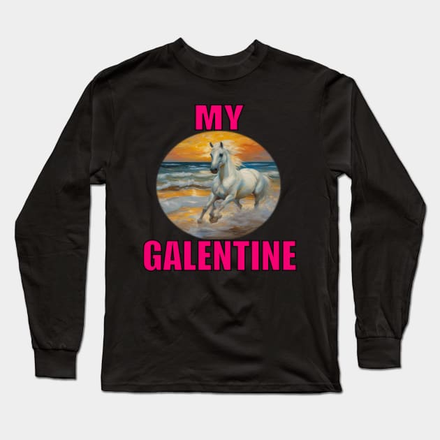 My Galentines horse Long Sleeve T-Shirt by sailorsam1805